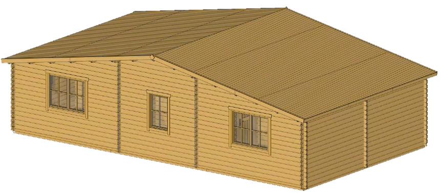 ხის სახლი Timur - ფოტო 3. კლასიკური ფორმა; ორი საძინებელი; 21 კვ.მ. უზარმაზარი მისაღები; სათავსი სააბაზანო ოთახისთვის ხის სახლი Timur - ფოტო 3. კლასიკური ფორმა; ორი საძინებელი; 21 კვ.მ. უზარმაზარი მისაღები; სათავსი სააბაზანო ოთახისთვის