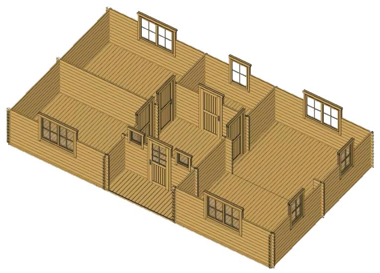 ხის სახლი Timur - ფოტო 4. კლასიკური ფორმა; ორი საძინებელი; 21 კვ.მ. უზარმაზარი მისაღები; სათავსი სააბაზანო ოთახისთვის ხის სახლი Timur - ფოტო 4. კლასიკური ფორმა; ორი საძინებელი; 21 კვ.მ. უზარმაზარი მისაღები; სათავსი სააბაზანო ოთახისთვის