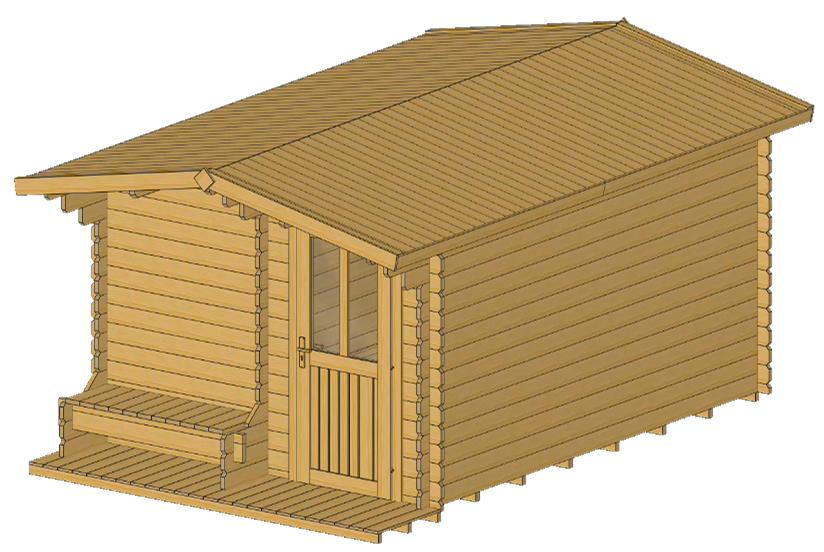 Деревянный дом Irakli - фото 2. Небольшая терраса с уютной лавочкой;одна комната с окном Деревянный дом Irakli - фото 2. Небольшая терраса с уютной лавочкой;одна комната с окном